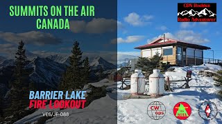 A warm February Summits on the Air activation at Barrier Lake Fire Lookout [upl. by Oidale]