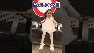 First time she went in Holborn tube station 😎😂cutebaby trending cute babyboo babybunny [upl. by Nickey]