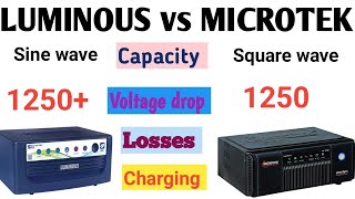 luminous eco volt 1250 vs microtek imerlyn 1250  microtek inverter vs luminous inverter [upl. by Rufe]