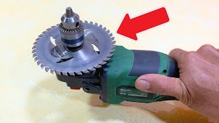 Install the circular saw blade into the hand drill Surprised with the results [upl. by Qerat337]