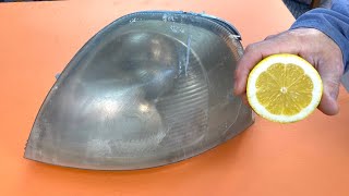 Genius Idea Clean Your Headlights in 10 Minutes Using Lemon [upl. by Polad]