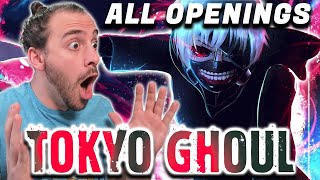 Tokyo Ghoul Openings 14  First Time Reaction [upl. by Elrem]