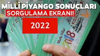 2022 MİLLİ PİYANGO BİLET SORGULAMA [upl. by Elocon]