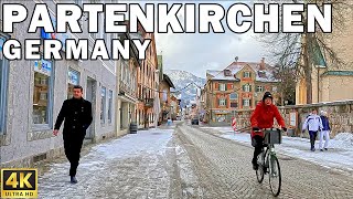 GERMANY 🇩🇪 GARMISCHPARTENKIRCHEN Walking tour in a town in the German Alps  4K 60fps [upl. by Tennaj]