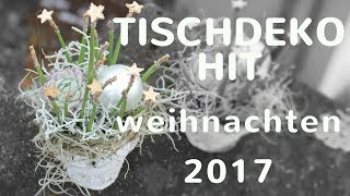 Weihnachtstischdeko 2017  DIY  Exklusive Deko in weiss Silber  Klein amp fein [upl. by Killen]