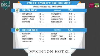 Caulfield 2nd XI v Oakleigh 2nd XI [upl. by Fabiola400]