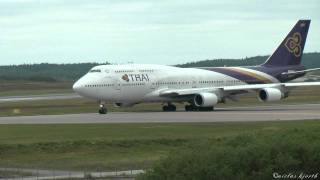 Heavy Aircrafts at Arlanda Airport with ATC Close up footage in full HD [upl. by Ecidnacal832]