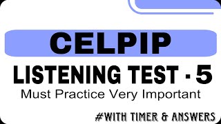 CELPIP LISTENING Mock Test 005  With Timer amp Answers  CELPIP  IELTS  PTE [upl. by Yhotmit]