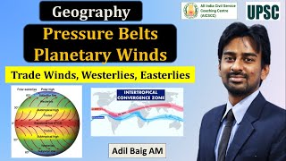 Planetary Winds amp Pressure Belts  Trade Wind Westerlies Easterlies ITCZ  Geography  Adil Baig [upl. by Rather]