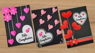 🌺 DIY 3 Tarjetas de cumpleaños 🥰 Beautiful Handmade Birthday card 🥳 [upl. by Araed]