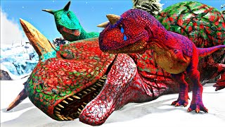 Adotei um Carnotauro Ferido Irmãos em PERIGO Dinossauros Ark Survival Evolved PTBR [upl. by Brnaba]