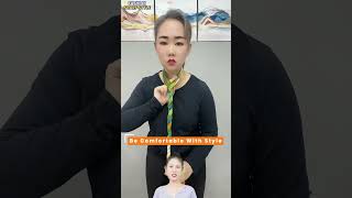 How to tie a square knot scarf Headscarf Necktie for ladies fashion scarfstyles [upl. by Ramona252]