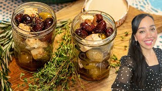 Easy Greek Appetizer Marinated Feta amp Olives [upl. by Notak]