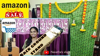 Best Amazon Backdrop stand  unboxing amp review  decoration stand Navathasvlogs [upl. by Demah875]