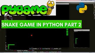 Snake Game in python pygame tutorial for beginners Tail logic Part 2 [upl. by Latvina760]