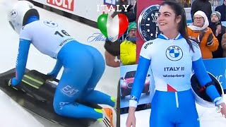 Alessia Crippa Italian Skeleton Racer 🔥 [upl. by Yllehs]