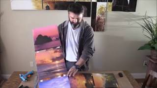 DIY How to build fake canvas painting from old calendar [upl. by Narcis622]