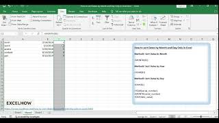 How to sort Dates by Month and Day Only in Excel [upl. by Longawa]