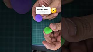 clay diy colormixing youtubeshorts learning Fun kids clayart yt green purple [upl. by Johiah]