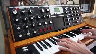 Minimoog Voyager Valhalla Delay and VintageVerb [upl. by Nerita]