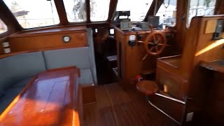 Celestial Pilothouse 50 for sale in Portland Oregon Interior walk through [upl. by Bobbie]