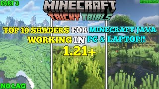 Top 10 Best Minecraft Java Shaders For LowEnd PC  Minecraft Shaders 121 [upl. by Coffeng726]