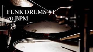 20 minutes  Funk Drums Practice beat 70 bpm [upl. by Graaf]