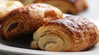 Homemade Chocolate Croissants [upl. by Ettenav440]