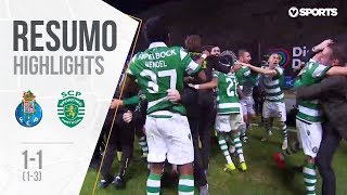 Highlights  Resumo FC Porto 11 Sporting 13 gp Allianz Cup 1819 Final [upl. by Silado794]