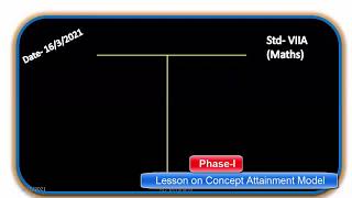 Concept Attainment Model  Mathematics lesson by Dr K J Shinde [upl. by Oidivo]