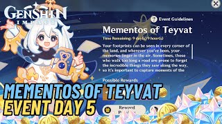 How To Play Mementos Of Teyvat Event Guide Day 5  Genshin Impact 50 [upl. by Isman]