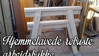 DIY  Hjemmelavede arbejdsbukke i træ [upl. by Eivlys]