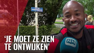 Nog een lantaarnpaal midden op fietspad [upl. by Esinwahs]