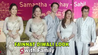 Jannat Zubair With Mom Nazneen amp Ded Zubair Ahmad Rahmani Bhai Ayaan Rahmani Grand Diwali Party [upl. by Dyann]