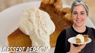 THE BEST PUMPKIN PIE RECIPE WITH CLAIRE SAFFITZ  DESSERT PERSON [upl. by Mcarthur531]