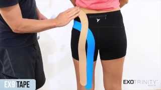 How To Apply EX9 Kinesiology Tape For Sciatica [upl. by Reffinnej]