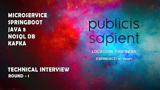 Publicis Sapient  Java microservice spring boot real time interview [upl. by Decamp2]