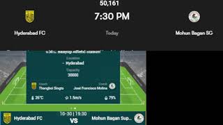 Mohun Bagan SG Vs Hyderabad FC  mbsg vs hfc  Live Match Scorecard [upl. by Bigler]