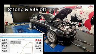 18t Stroker Audi 8L S3 G351050 turbo 811bhp ignitron ecu 8 x 1000cc injectorssee more [upl. by Geminius]