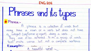 Phrases and its types ENG206 linguistics 4thsememster pu [upl. by Aicemaj]