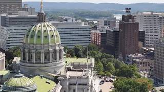 Drone Captures Stunning Fall Foliage amp Hidden Illusion Over Harrisburgs Historic Landmarks [upl. by Anit194]