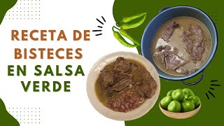 Como hacer BISTECES EN SALSA VERDE [upl. by Keyes675]