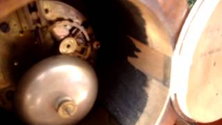 Antique French Mantle  Mantel Clock strike On Bell Key amp Pendulum Spair Repair [upl. by Nhguaval]