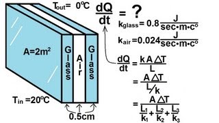 Physics 24 Heat Transfer Conduction 5 of 34 Double Pane Window [upl. by Alurd]