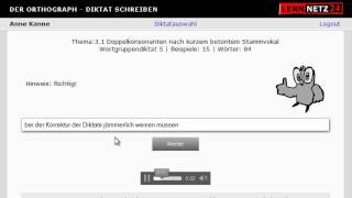 Der Orthograph  Rechtschreibung online  Diktate und Einsetzübungen [upl. by Niraa666]