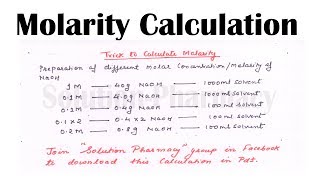 How to Calculate Molarity With Tricks  How to Calculate Molarity  Molarity Calculation Tricks [upl. by Lundin]