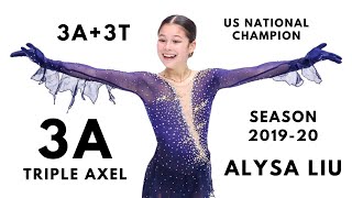 Alysa Liu 3A TRIPLE AXEL  Season 201920 [upl. by Demahum]