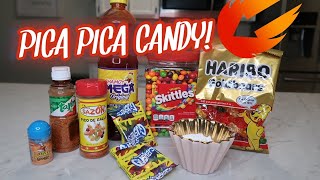 How to make PICA PICA CANDY  DULCES ENCHILADOS  PICA PICA CANDY INGREDIENTS  SKITTLES ENCHILADOS [upl. by Notla696]