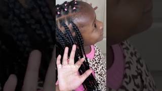 Half FeedIn  Half Rubberband Hairstyle feedinbraids knotlessbraids [upl. by Nwahser39]