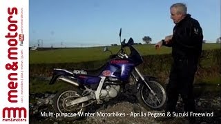 Multipurpose Winter Motorbikes  Aprilia Pegaso amp Suzuki Freewind [upl. by Supat]